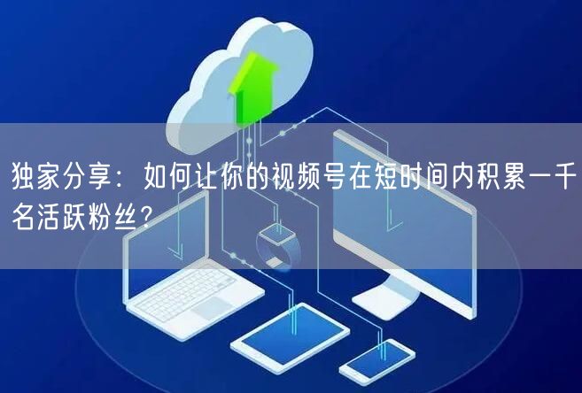 独家分享:如何让你的视频号在短时间内积累一千名活跃粉丝?